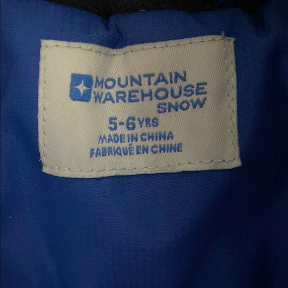 Blue Kids Ski Jacket with Hood - Picture 2 of 5
